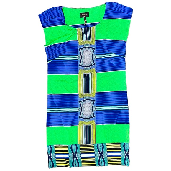 Laundry by Shelli Segal Summer Dress Women’s size Large Blue Green - Picture 1 of 5